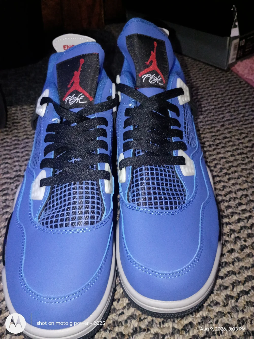 Jordan 4s Eminem Encore Mens Basketball Sneakers - Blue